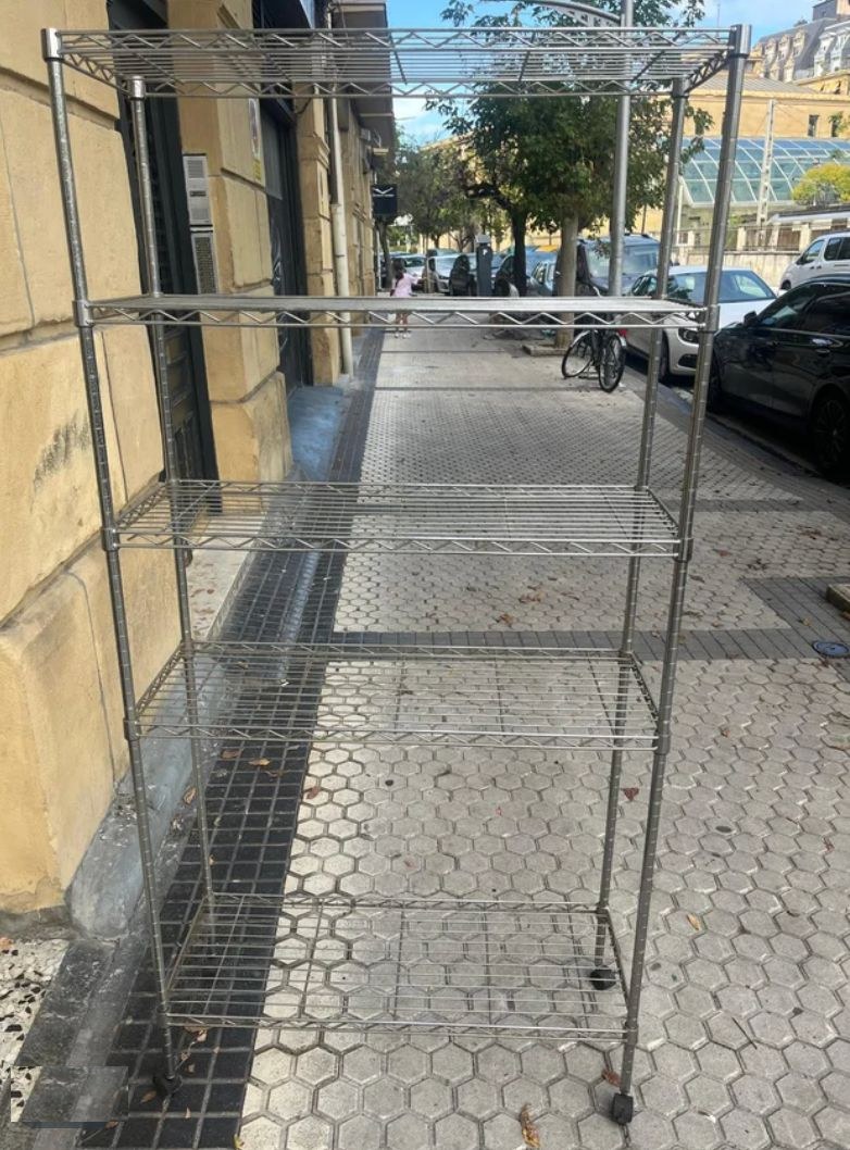Gurpildun metalezko apaldegi kromatuak (2 unitate)