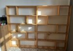 Estanterías de madera con huecos asimétricos (2 unidades)