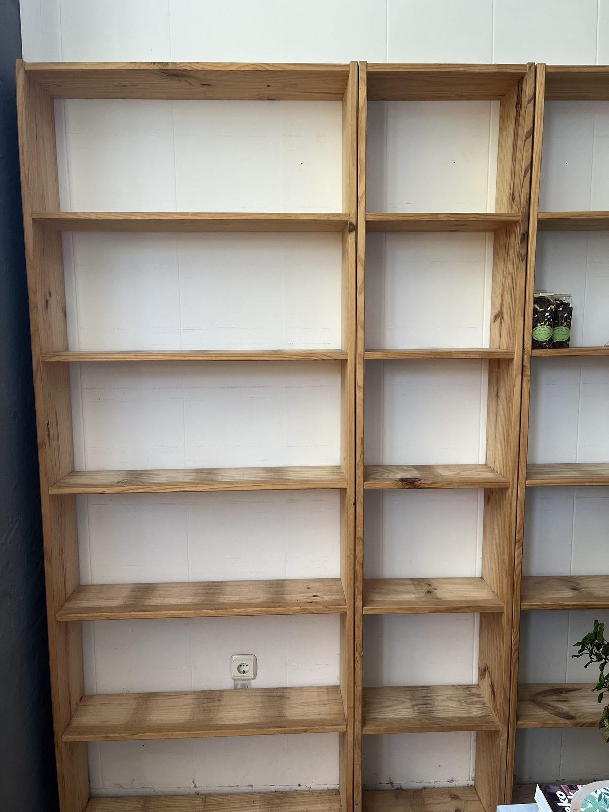 Estanterías de madera de baldas (3 unidades)