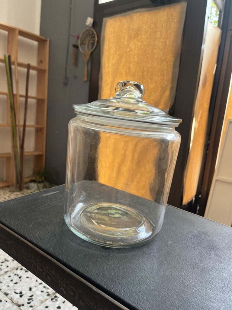 Tarro de cristal con tapa